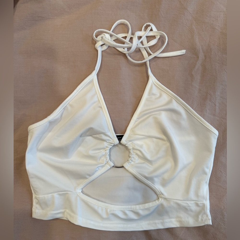 SHEIN White Halter Top